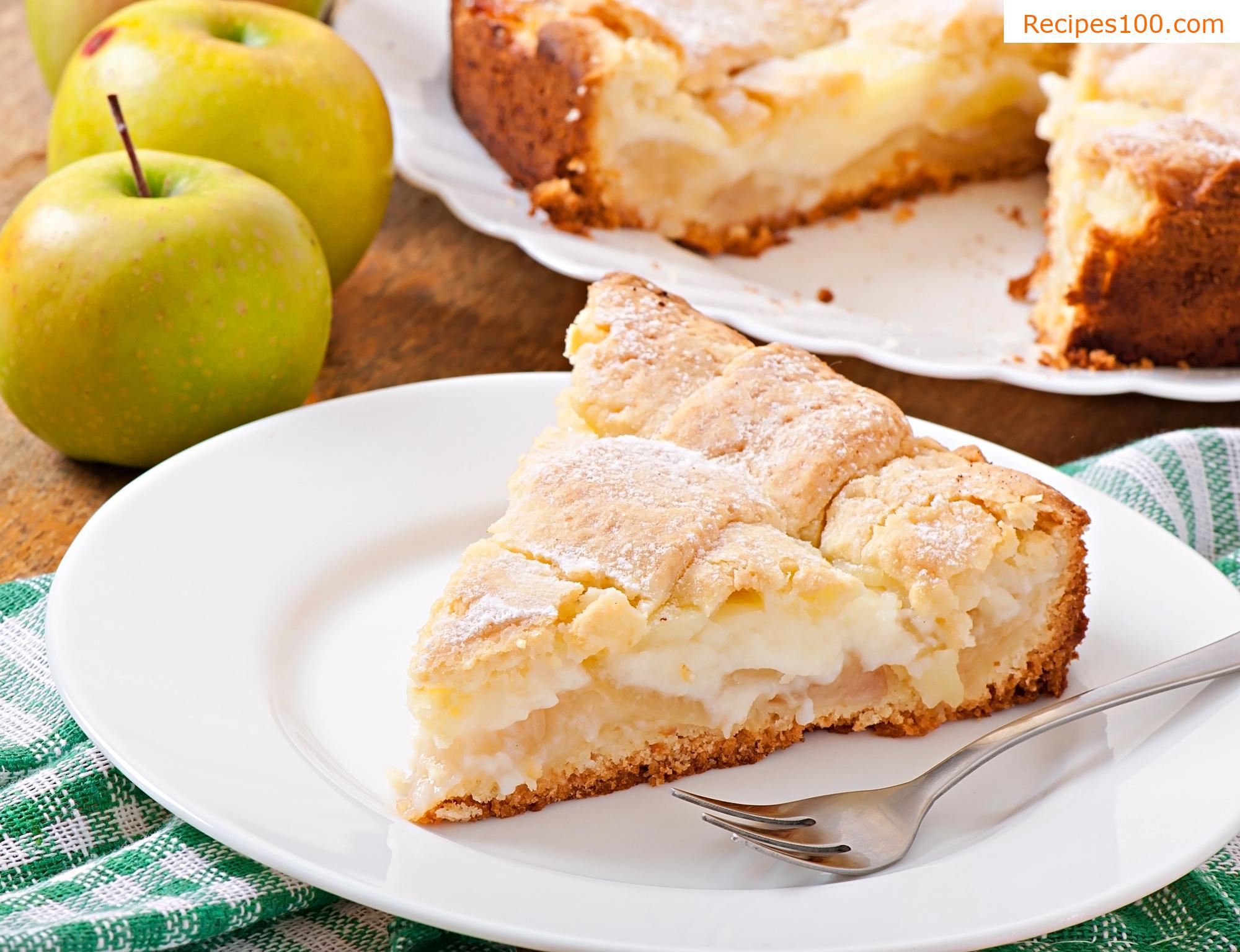 Apple and Curd Bread Pudding