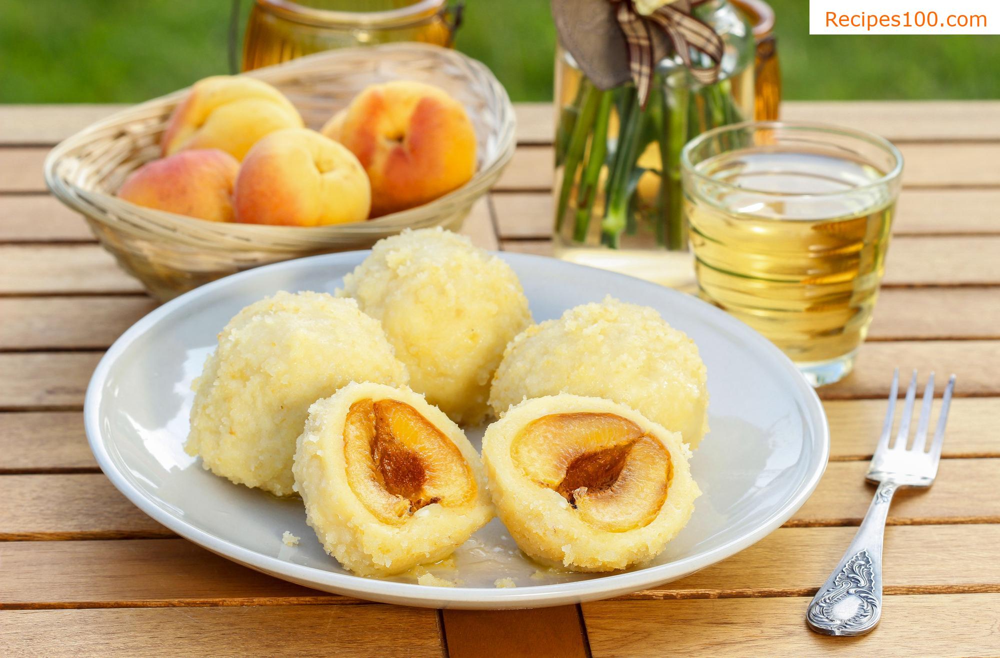 Apricot dumplings