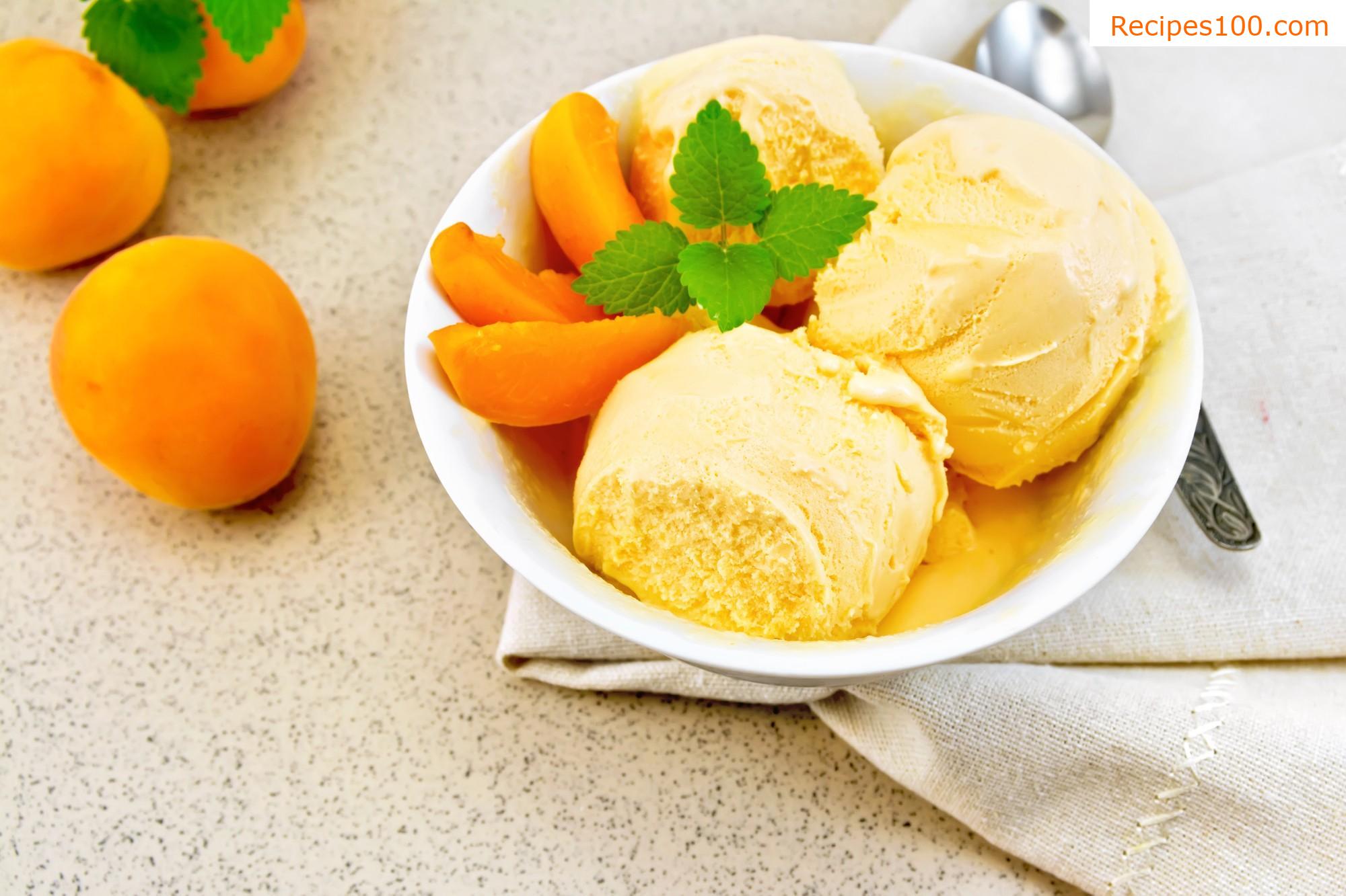 Apricot ice cream