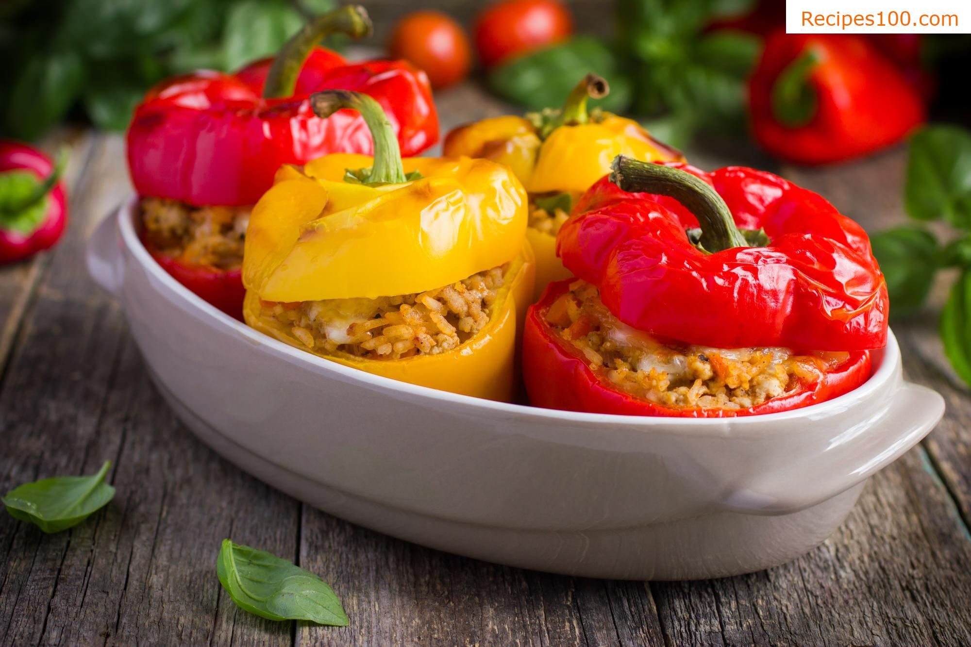 Baked stuffed peppers