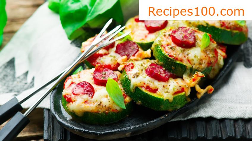 Baked zucchini slices