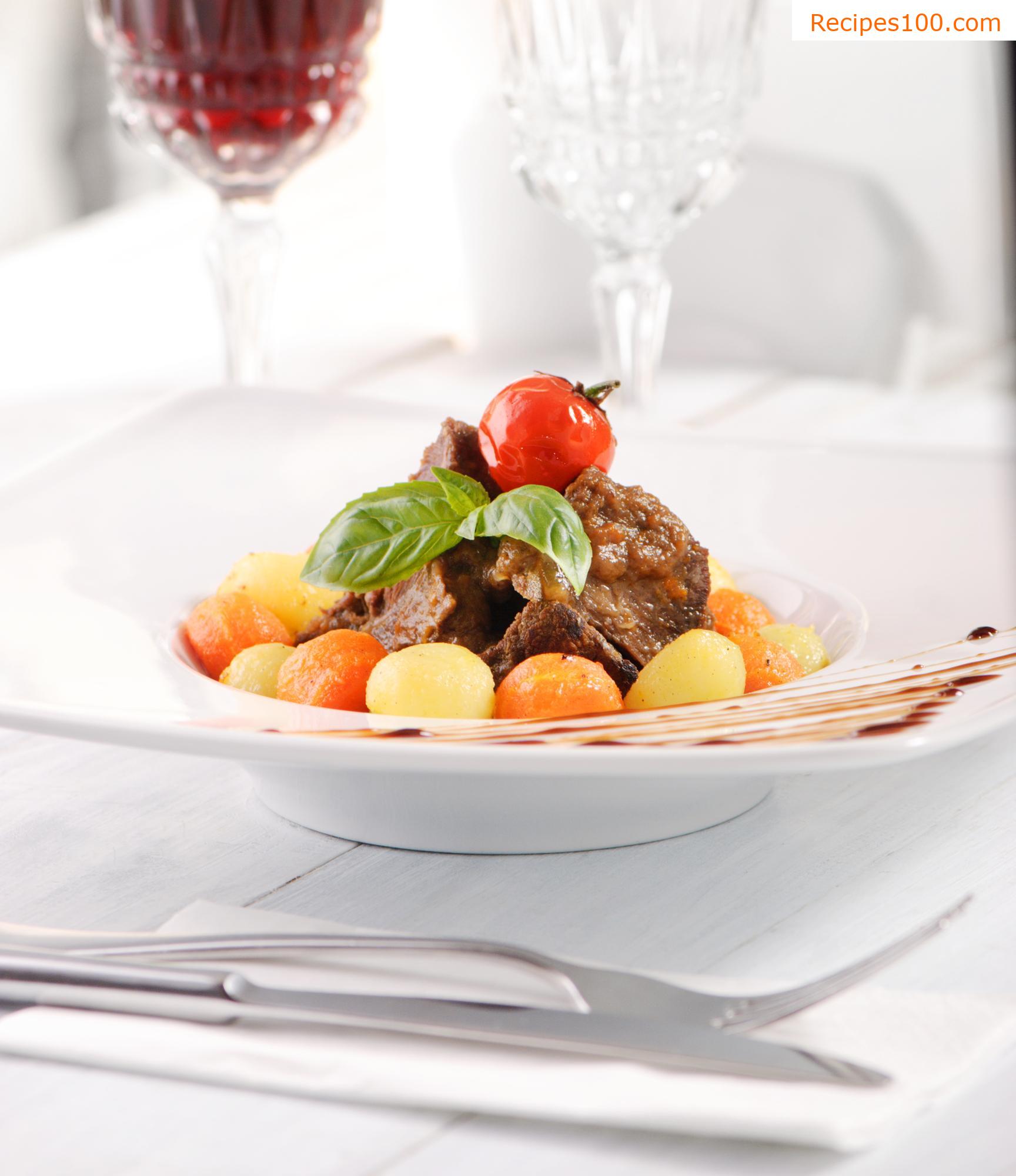 Beef cheeks and apples...