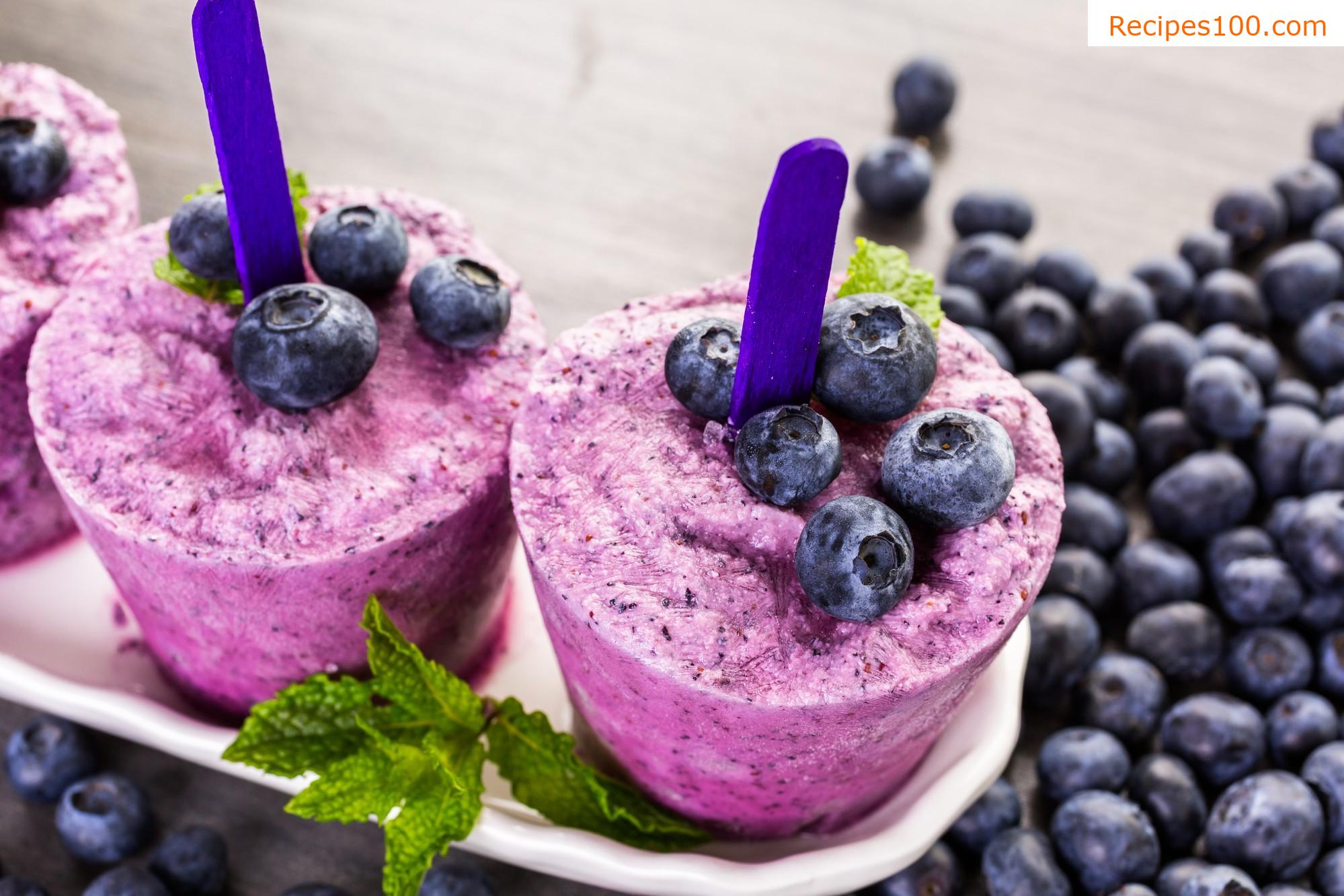 Blueberry ice cream