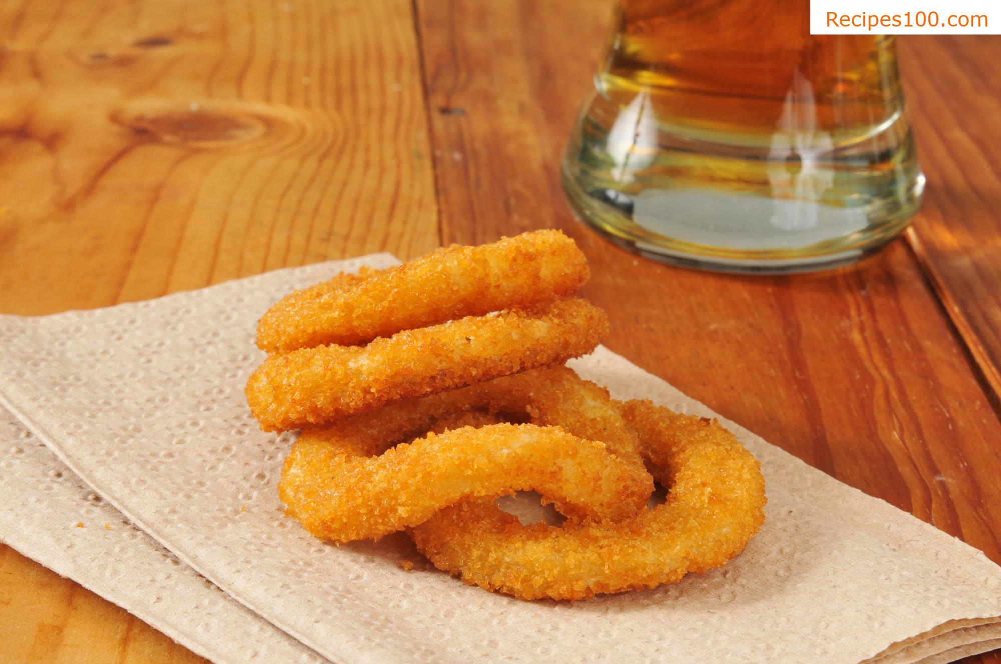 Breaded onion rings