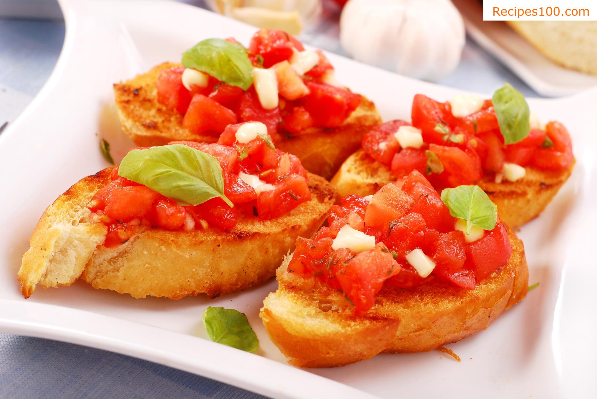 Bruschetta al Pomodoro in Czech