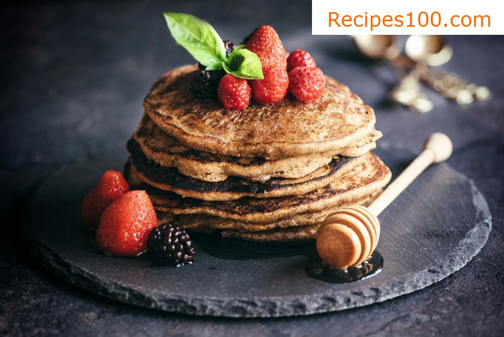Buckwheat pancakes with spinach