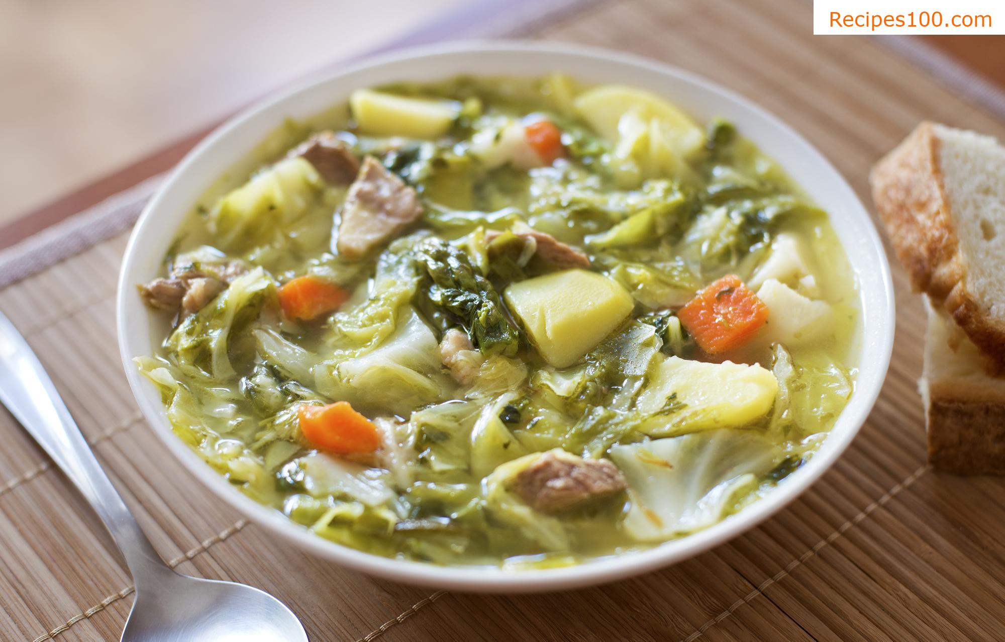 Cabbage soup with potatoes