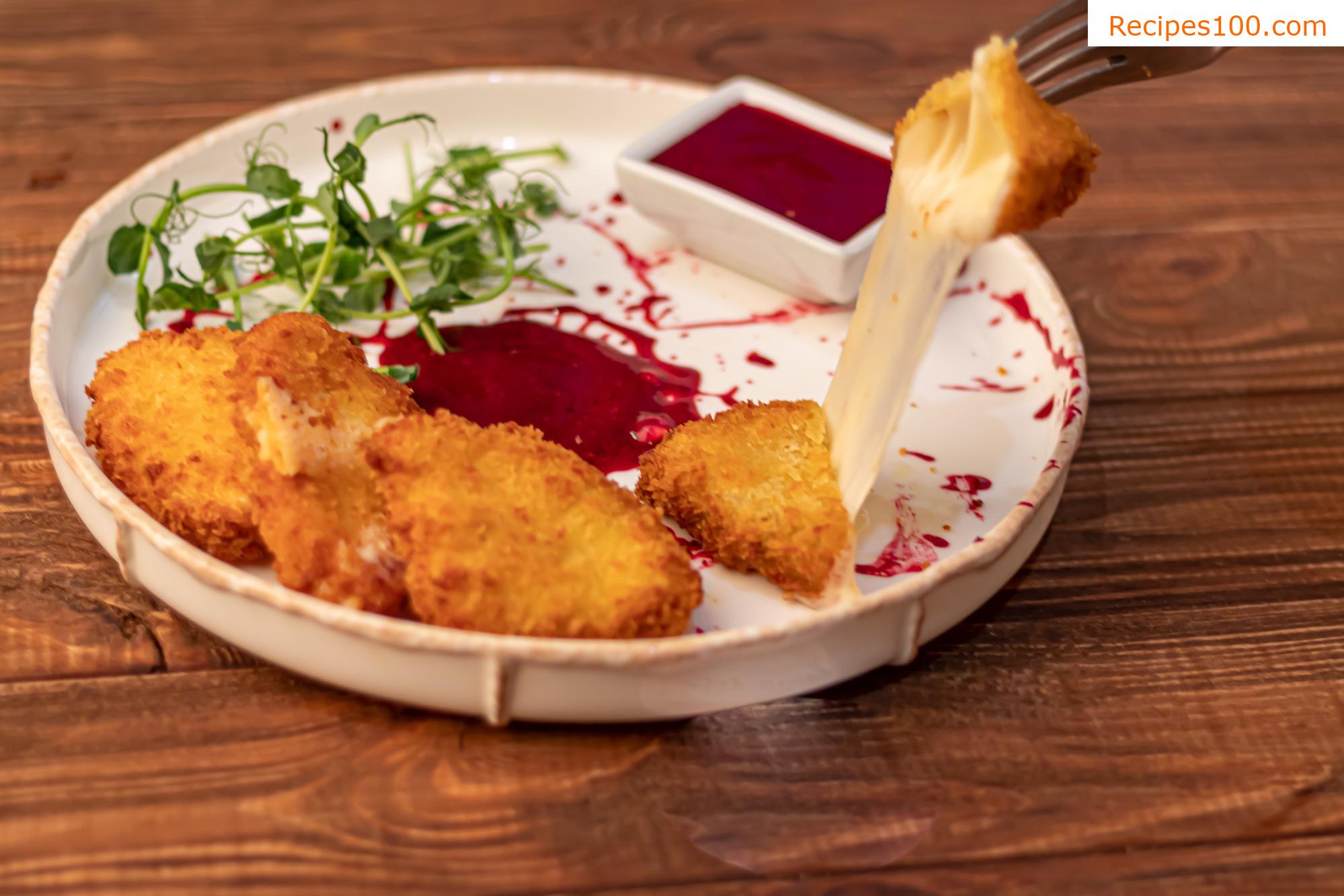 Camembert in potato batter