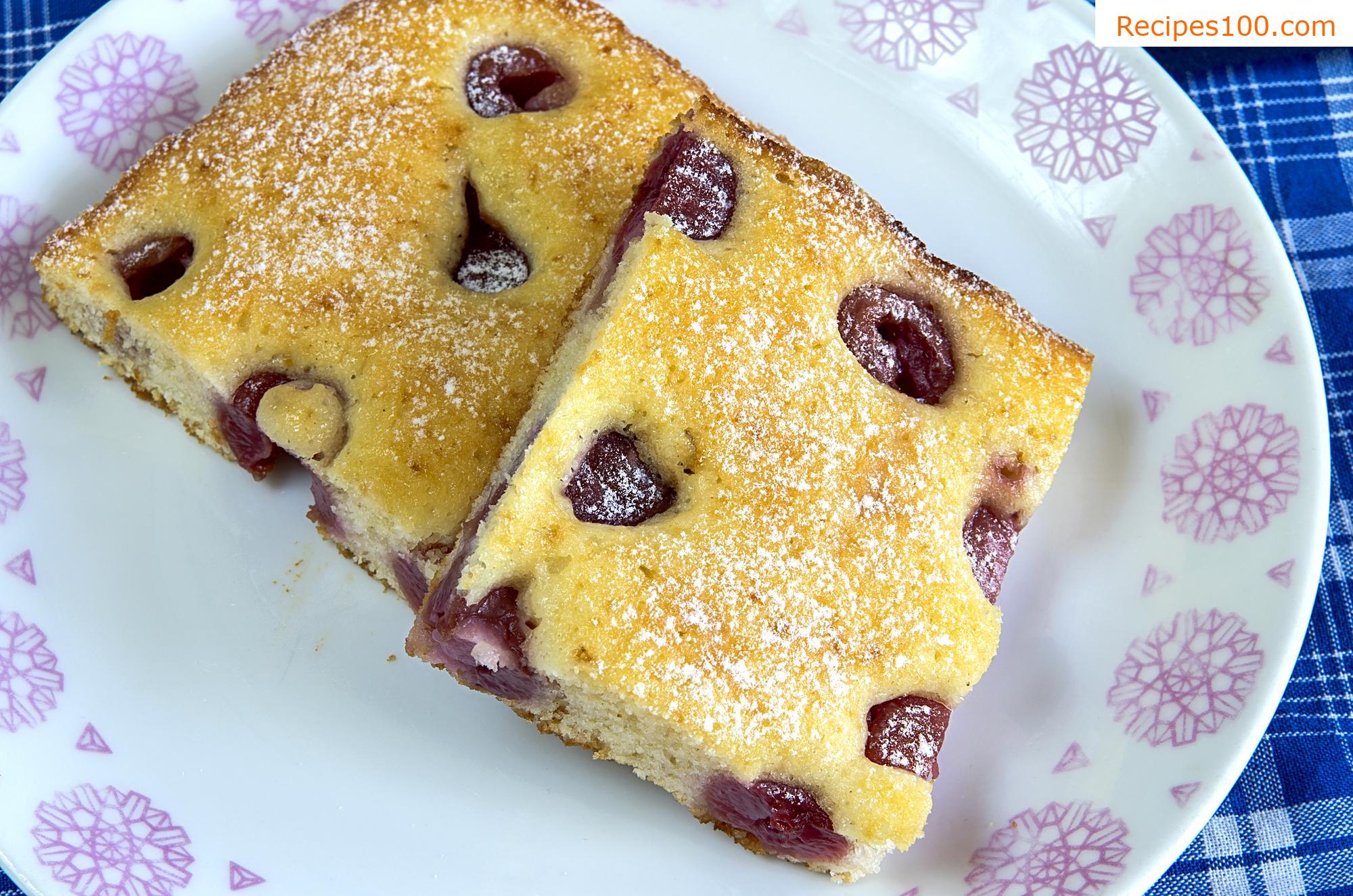 Cherry sponge cake