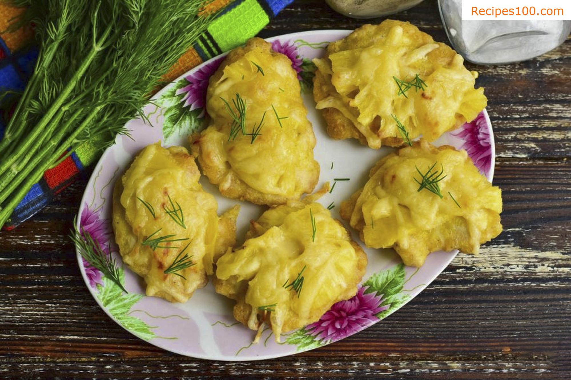 Chicken schnitzel in corn flakes baked in the oven (fat-free)