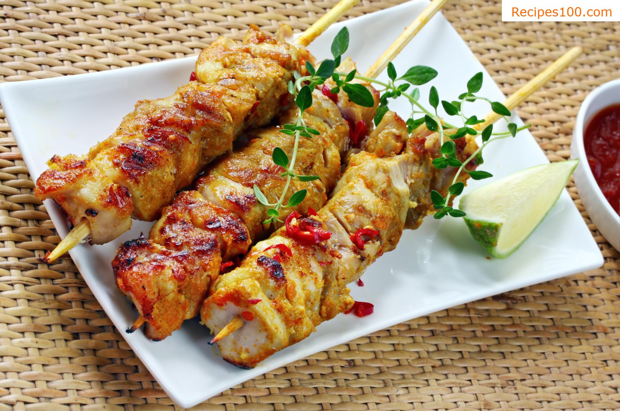 Chicken skewers