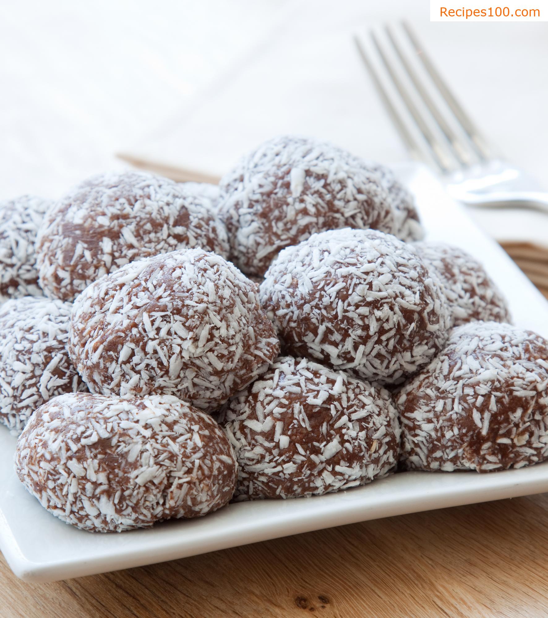 Coconut balls with rum