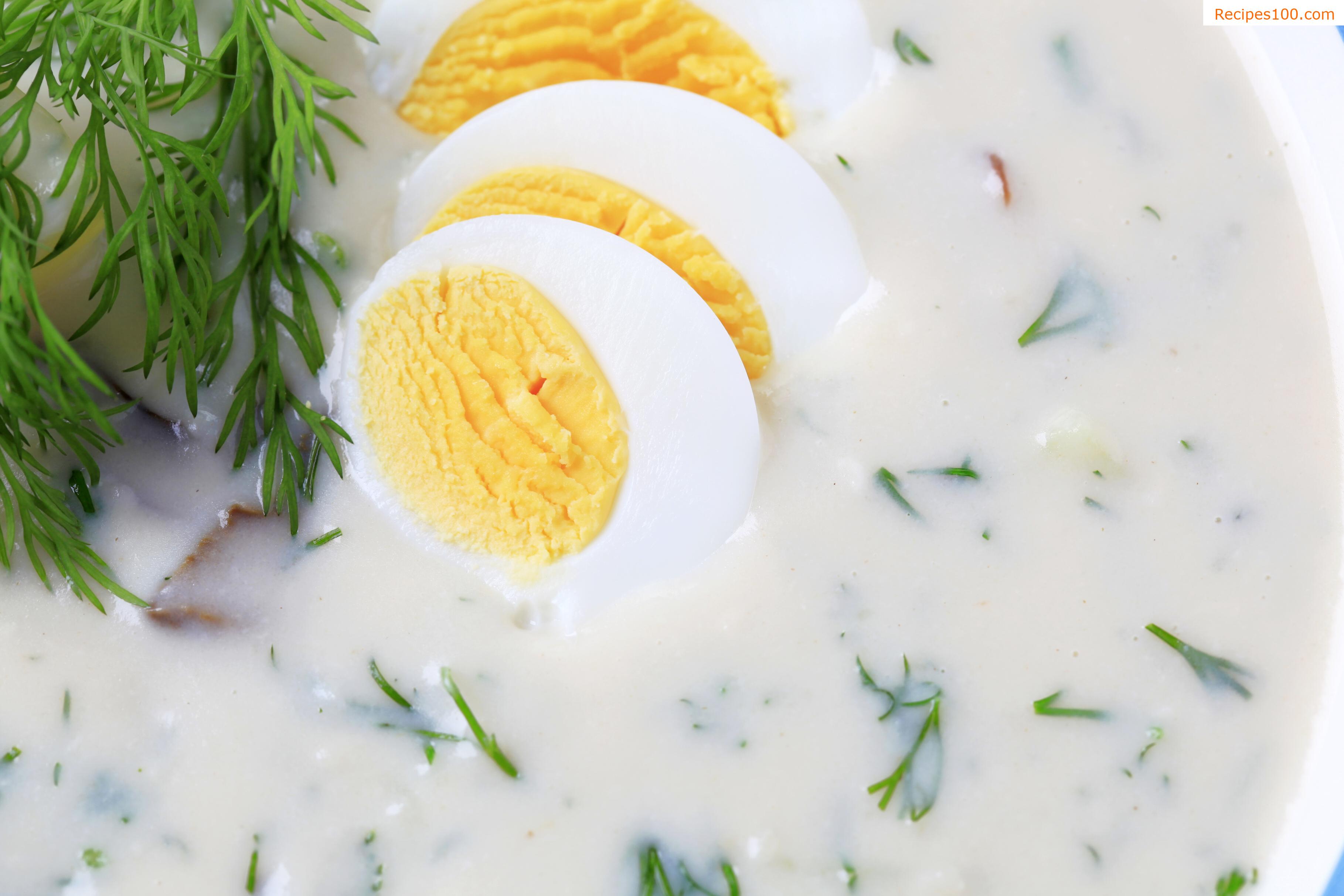 Cold dill sauce for eggs