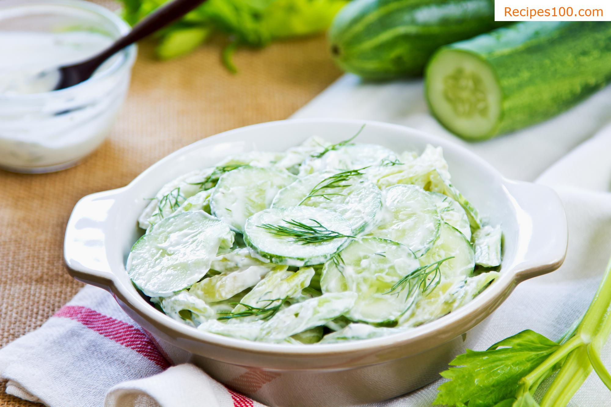 Cucumber salad with dill