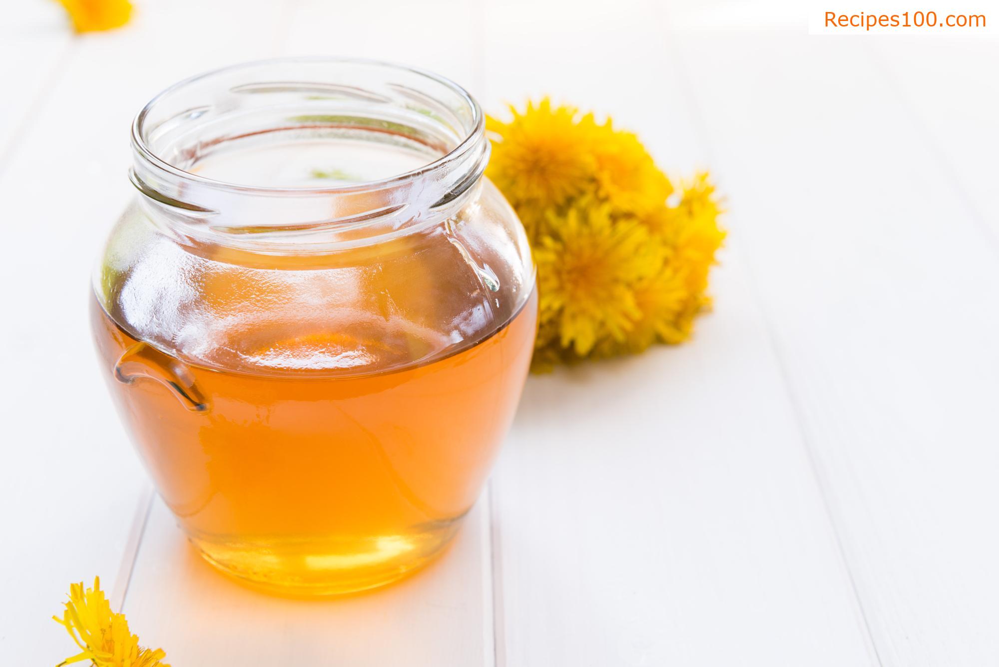 Dandelion honey with citrus fruits