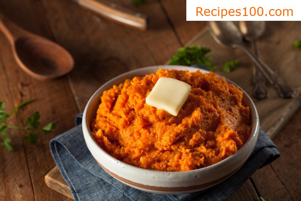 Duck thighs with sweet potato-apple puree