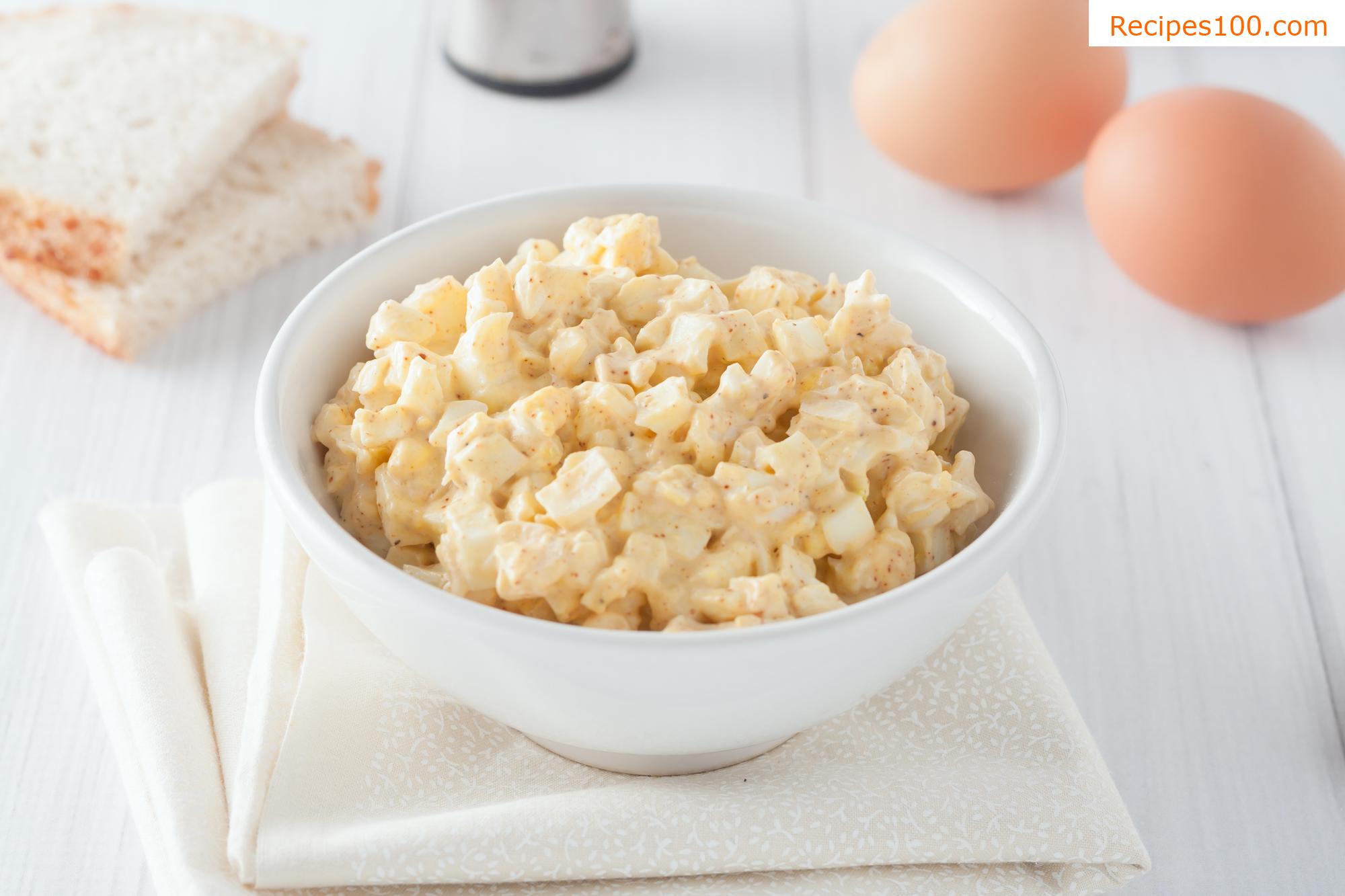 Egg salad with homemade mayonnaise