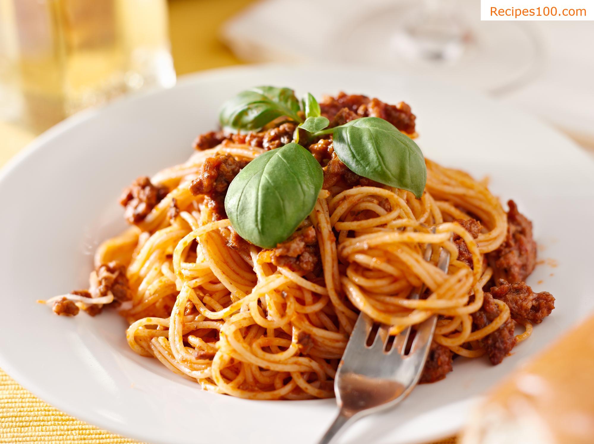 Excellent Bolognese spaghetti