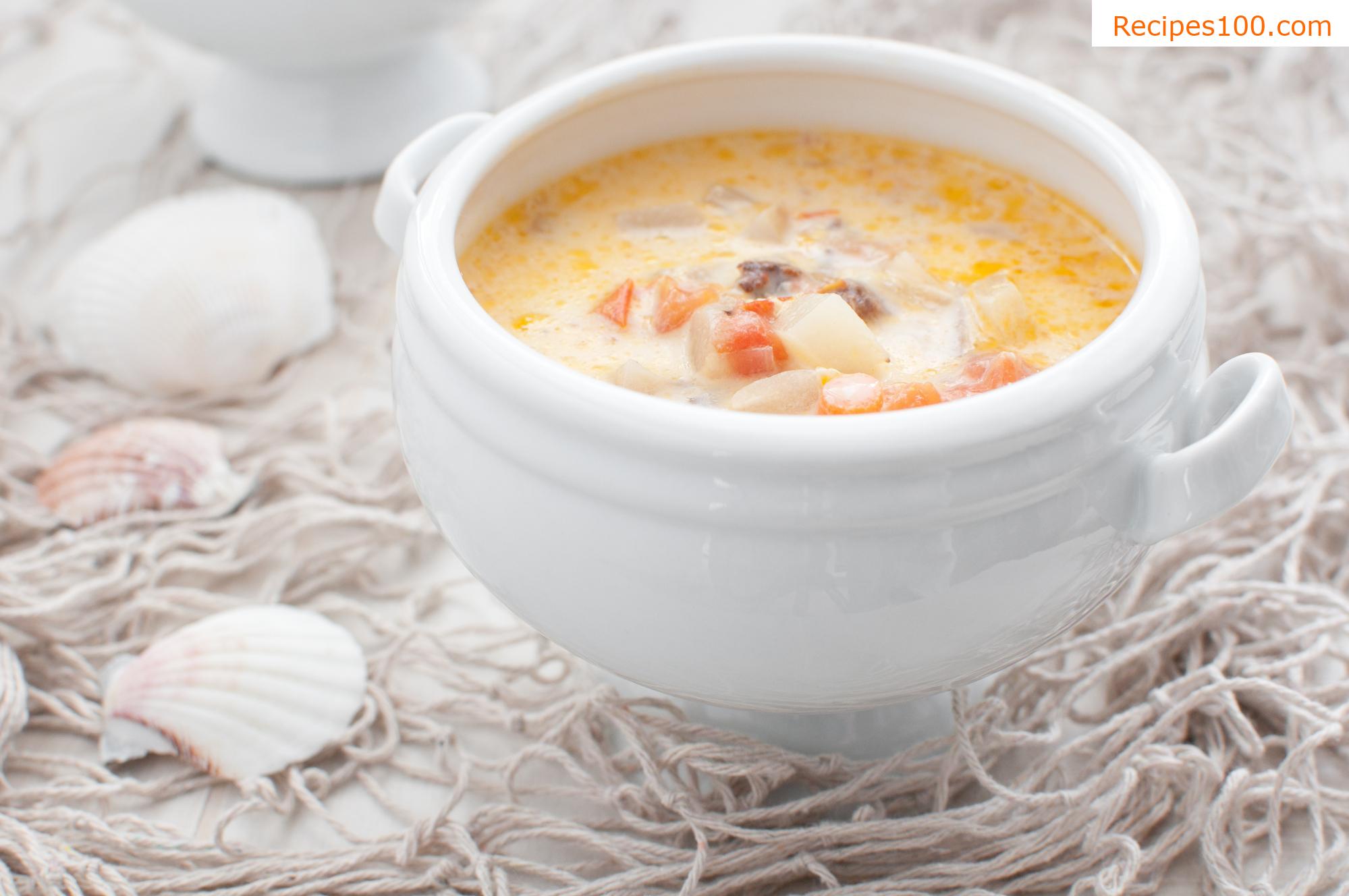Fish soup with cream