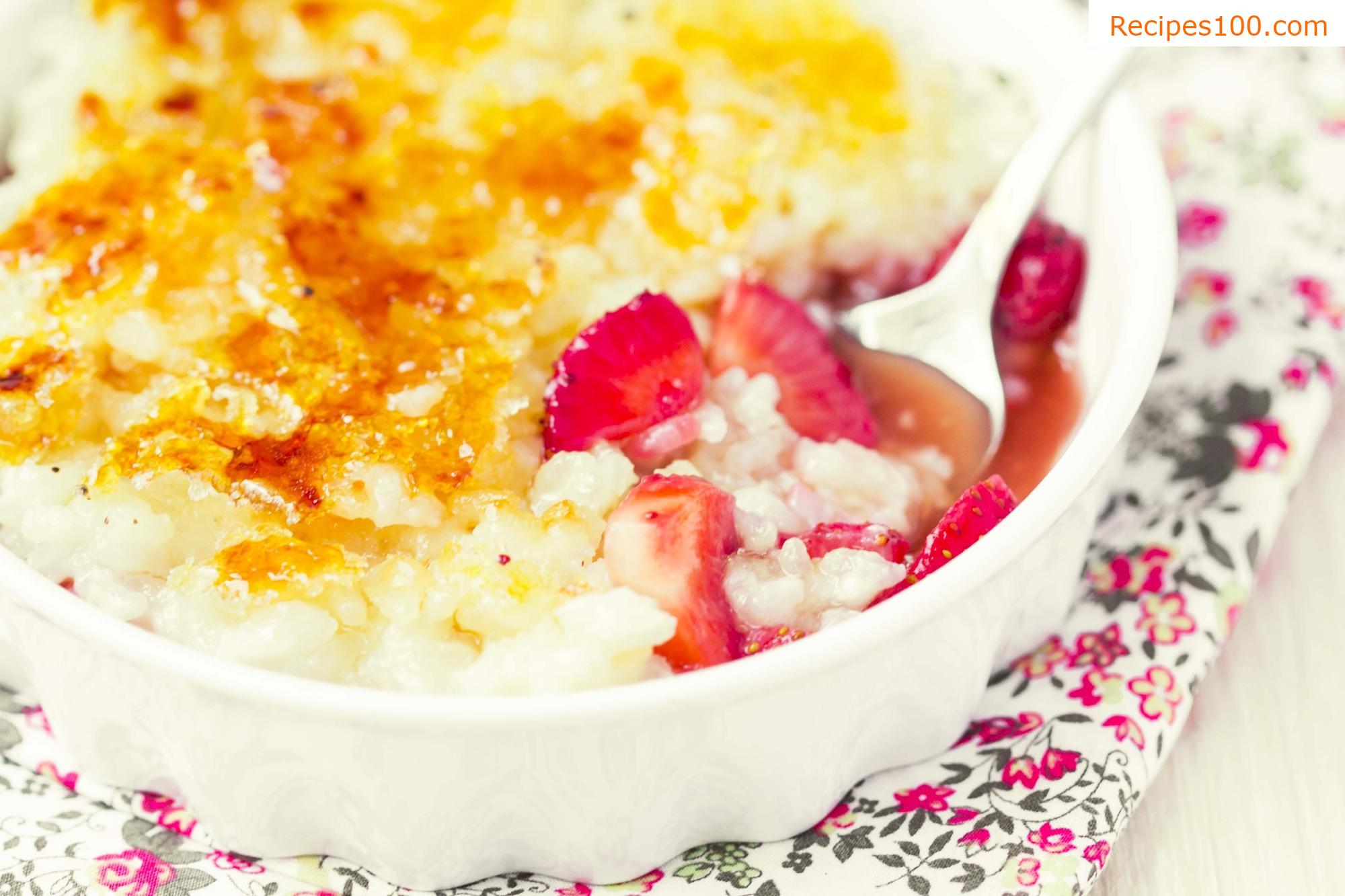 Fluffy rice pudding