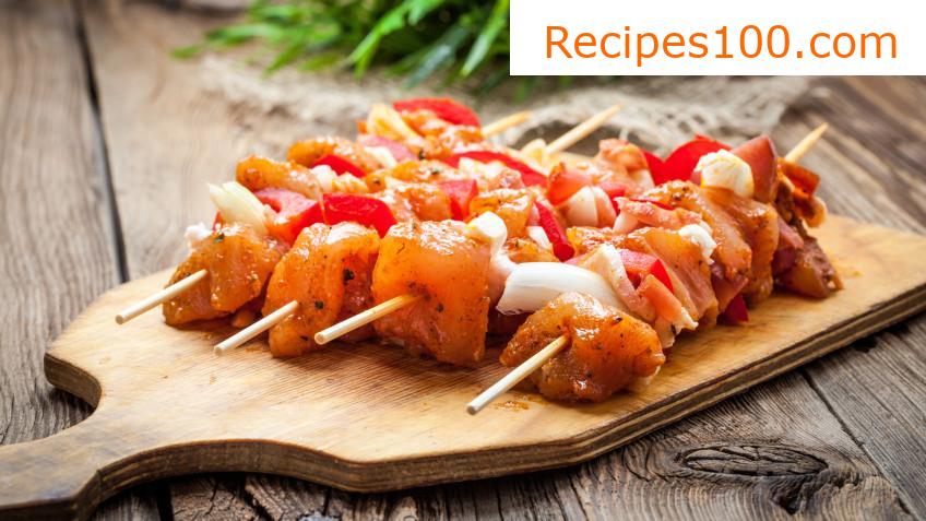 Grilled pork skewers