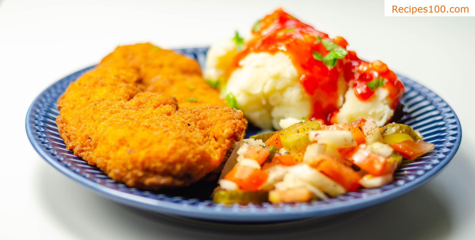 Ground chicken fillets with two types of cheese
