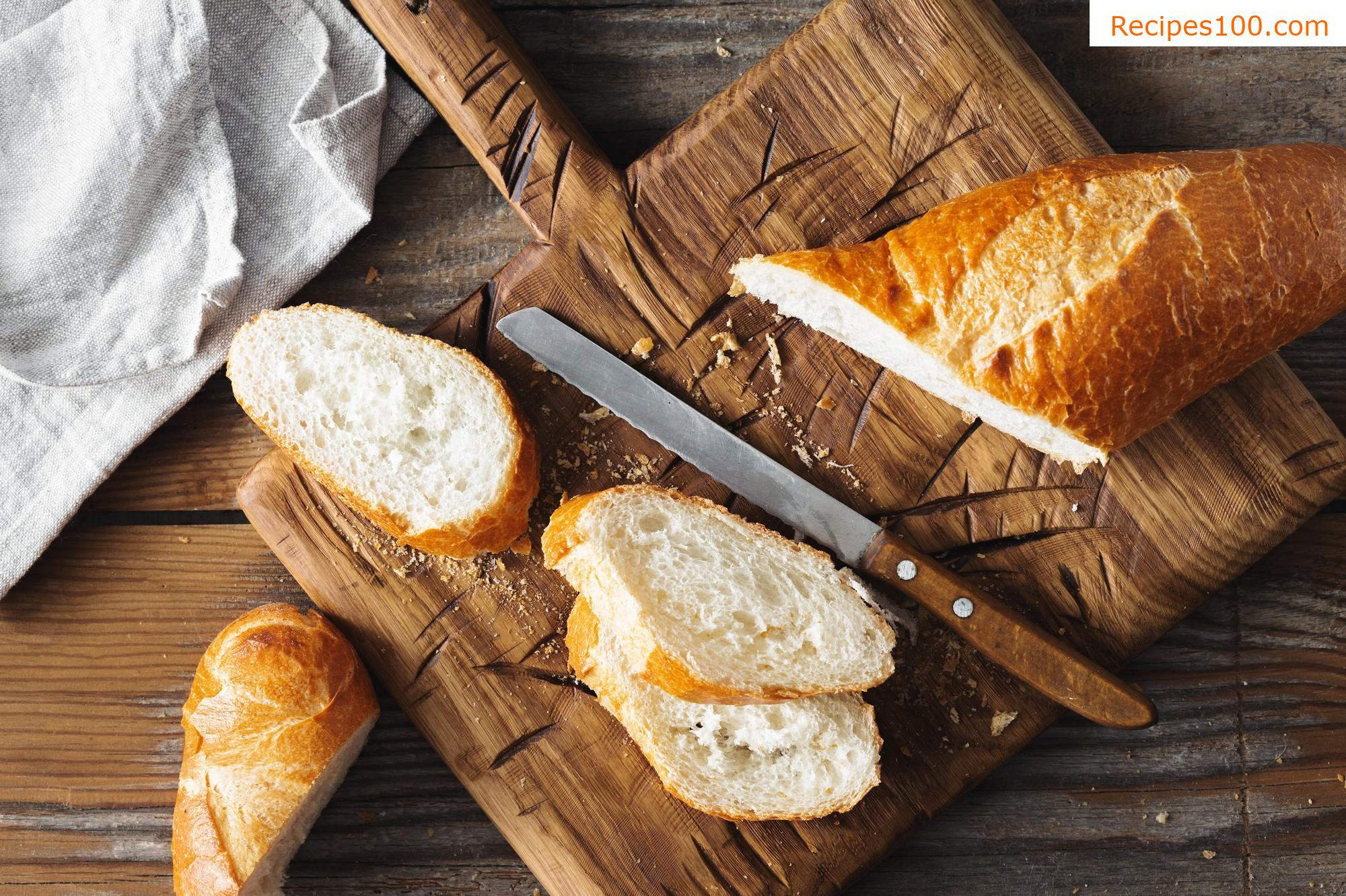 Homemade French baguette