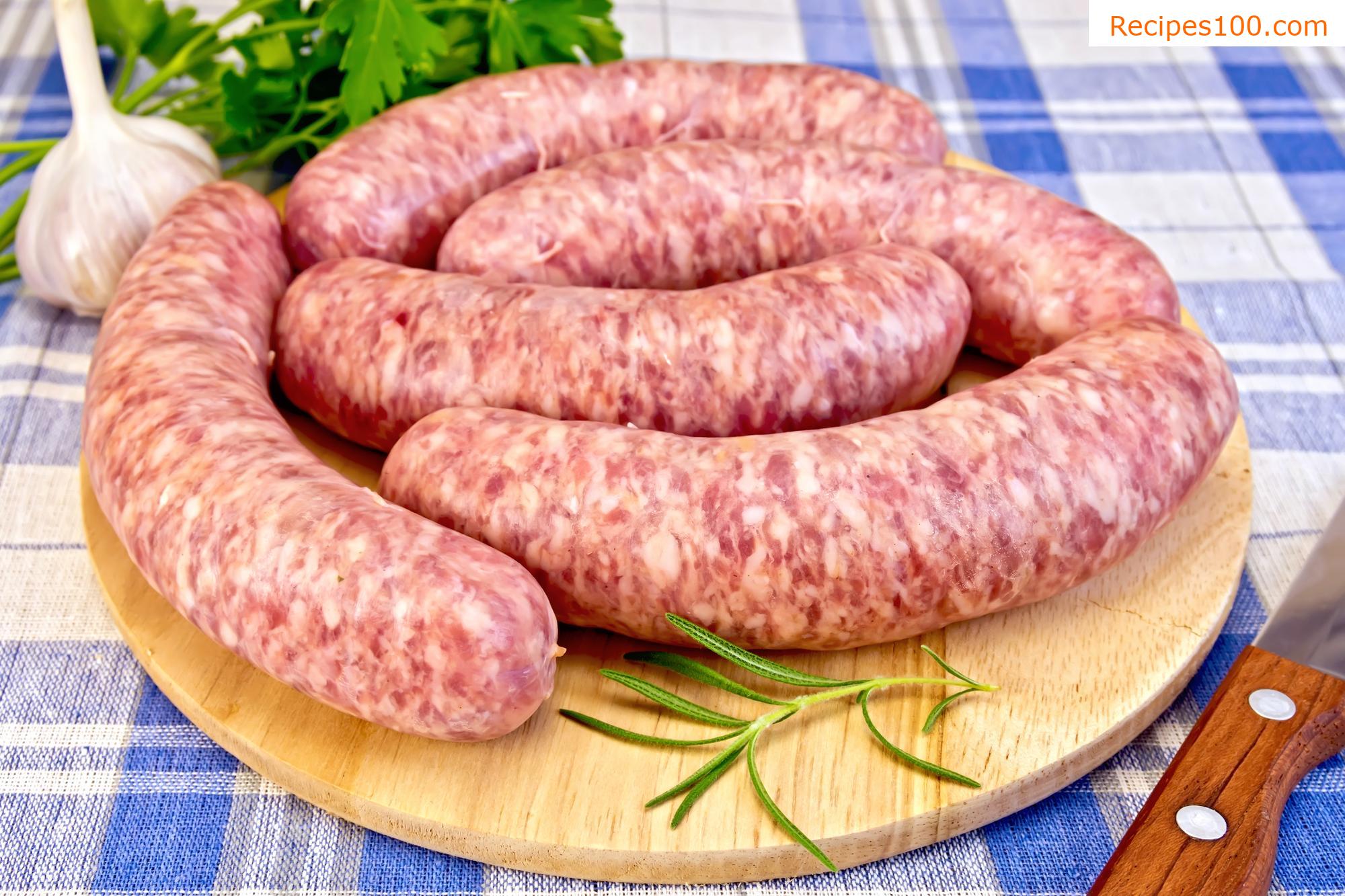 Homemade sausages