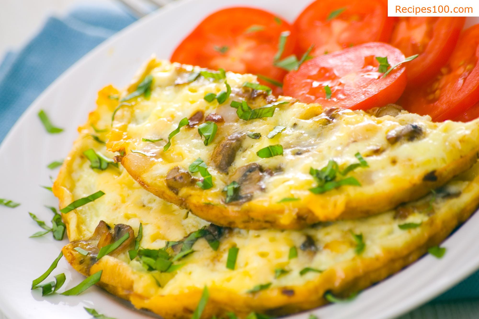 Mushroom omelette