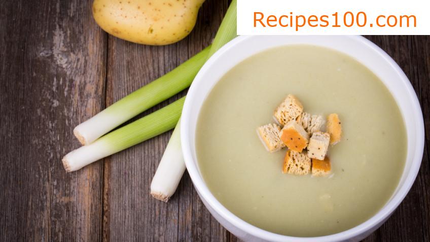 Old Czech potato soup with sausage