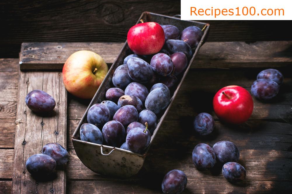 Plums in their own juice