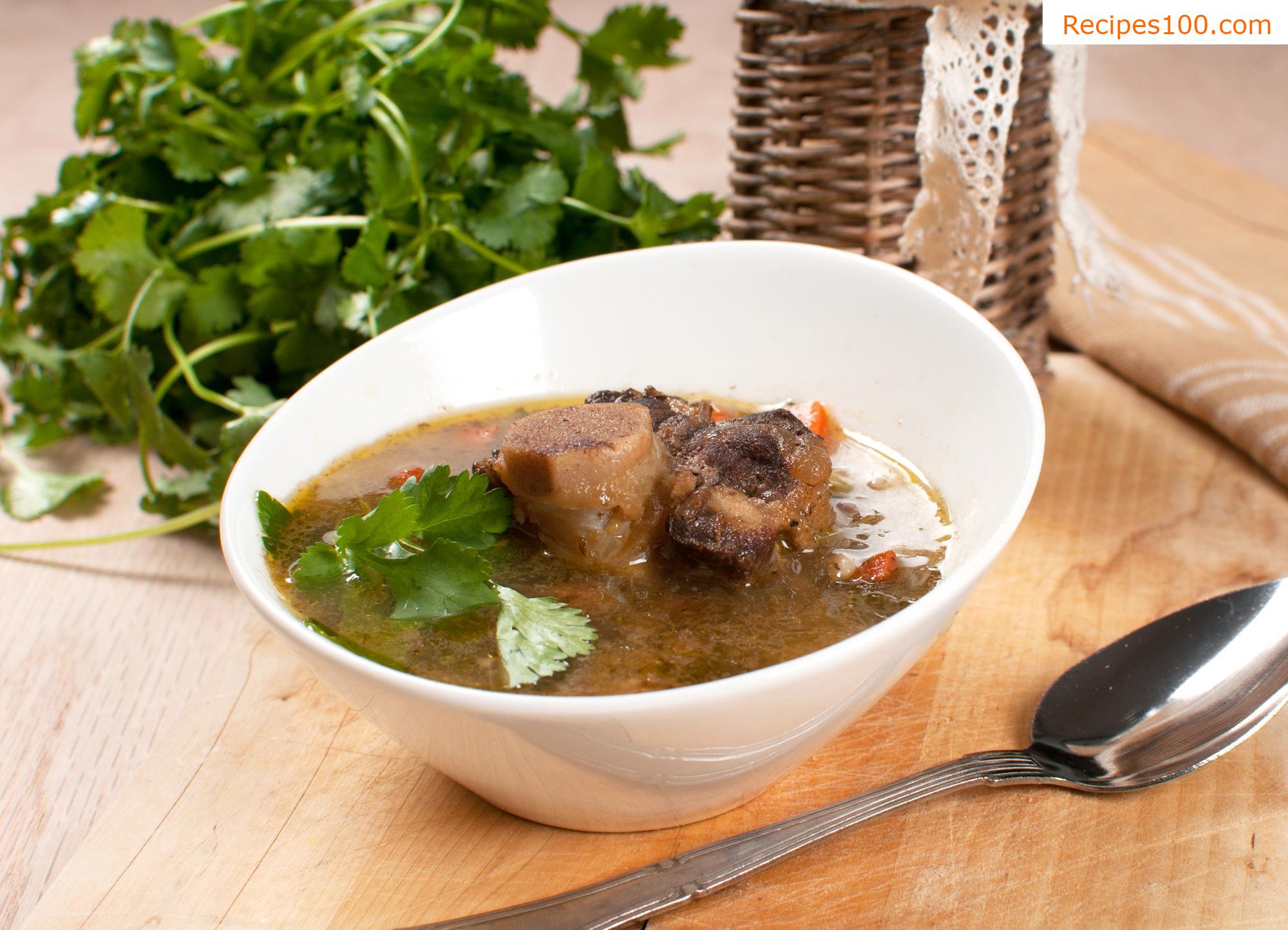 Pork bone soup with dumplings