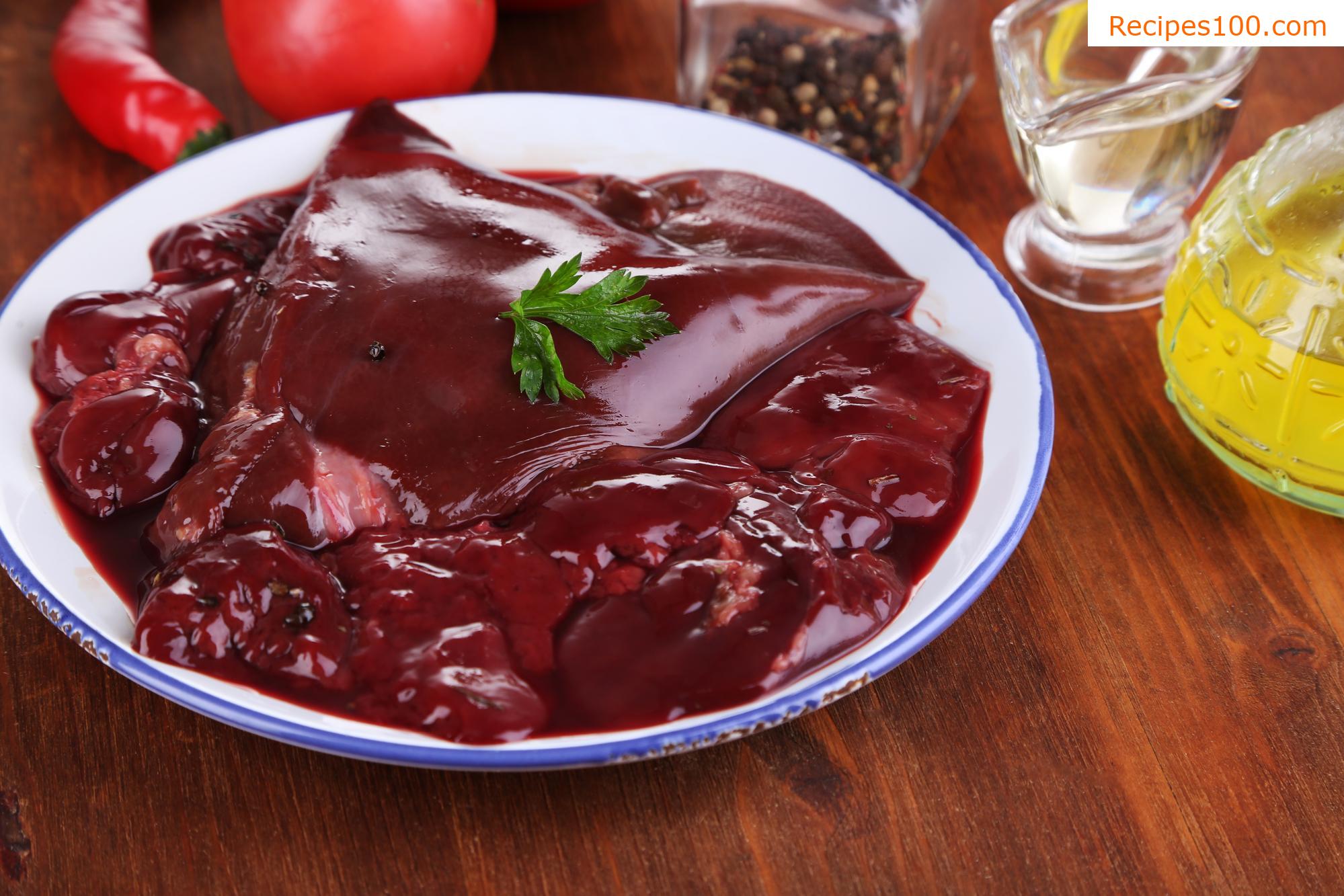 Pork liver natural style