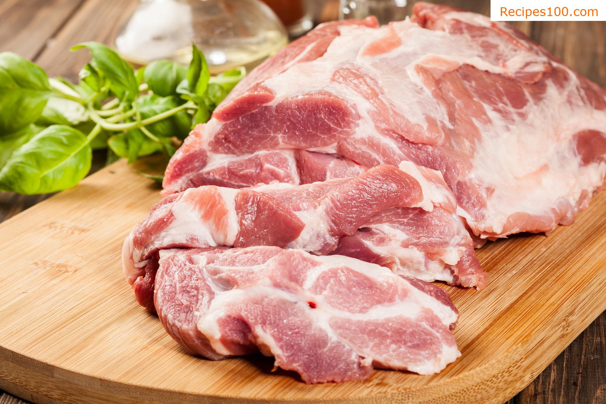 Pork neck in mayonnaise