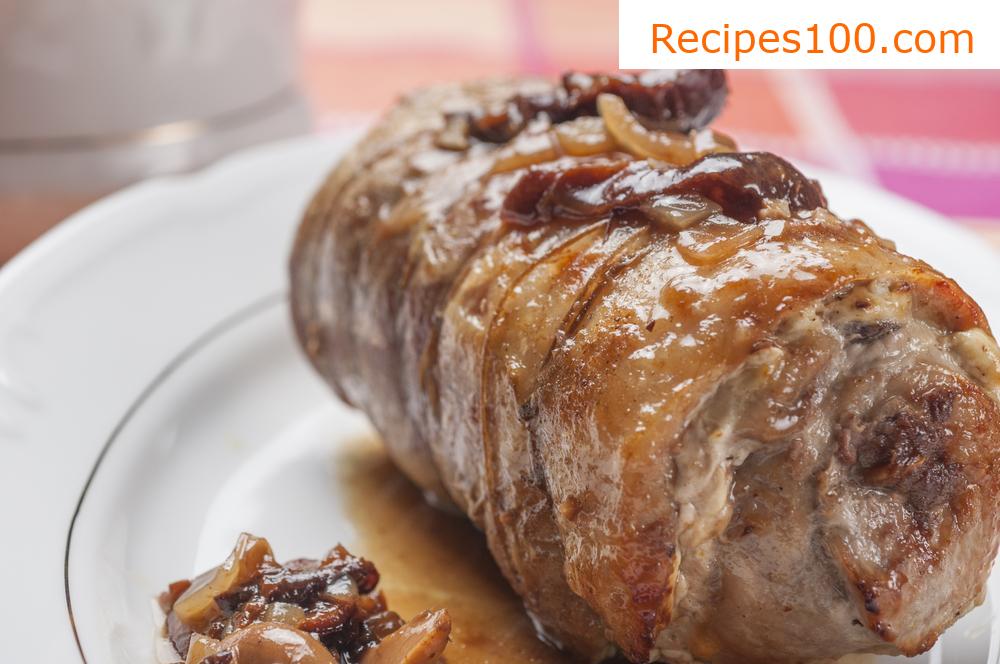 Pork roll with liver stuffing
