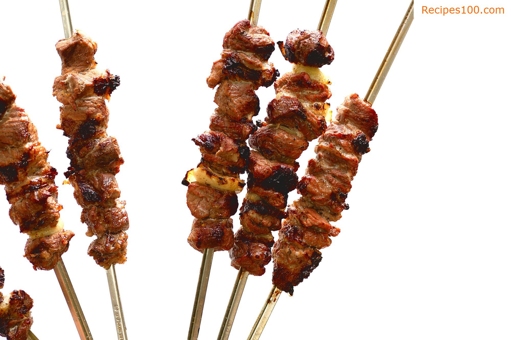 Pork tenderloin skewer