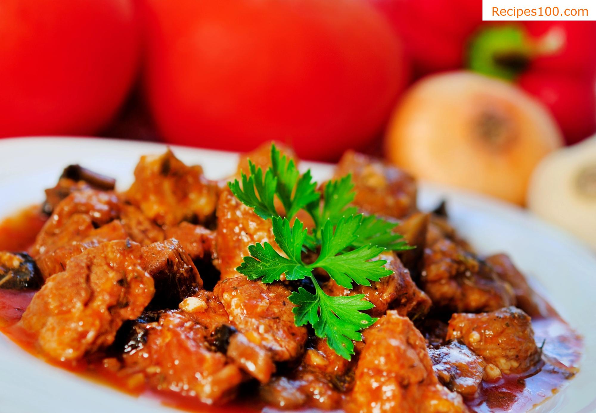 Pork with cabbage and beer