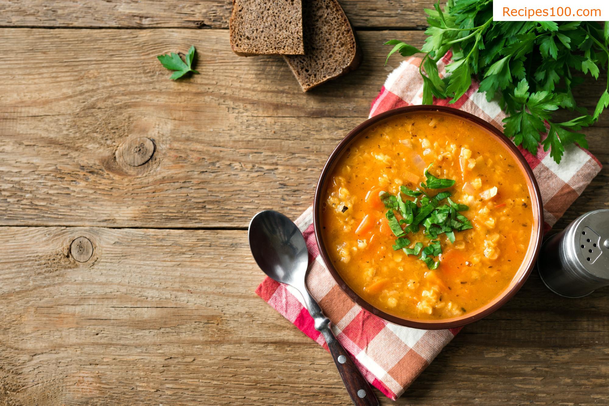Red lentil soup