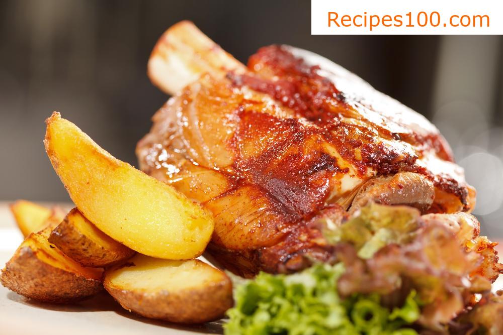 Roasted pork knuckles