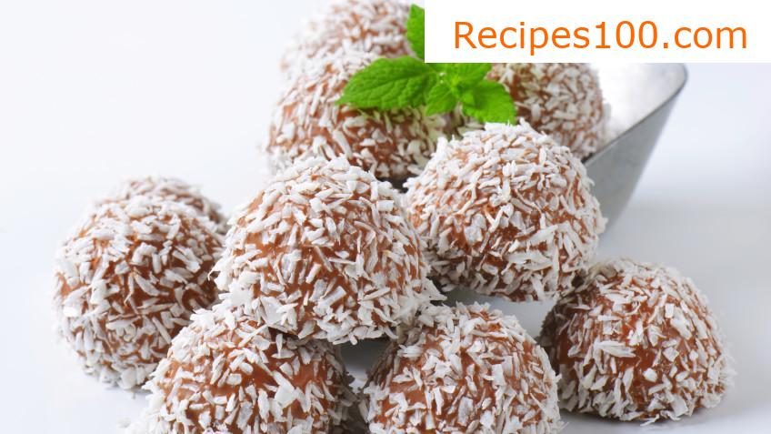 Rum balls with coconut