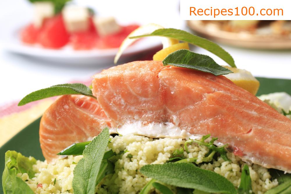 Salmon in parsley
