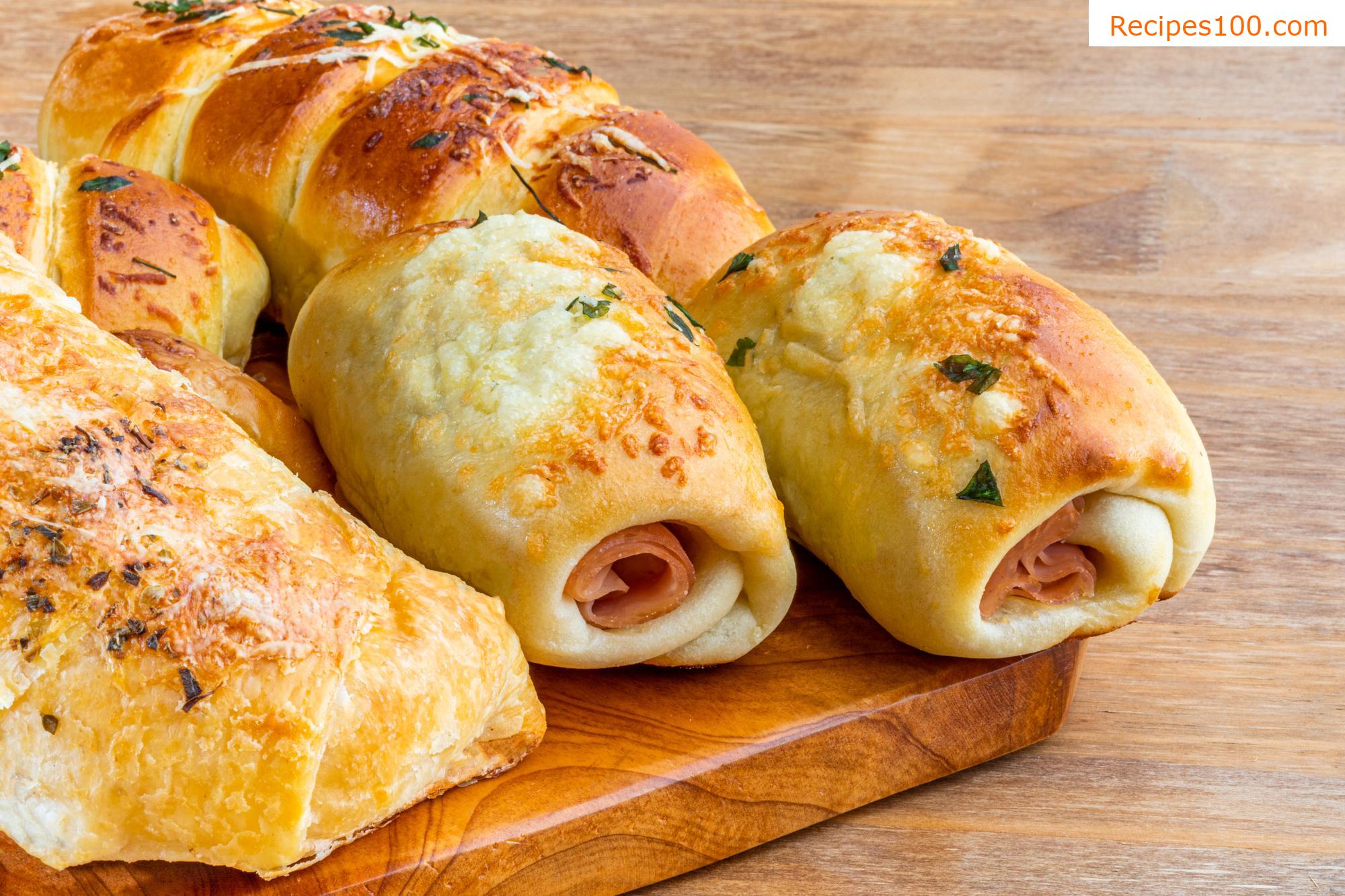 Stuffed savory rolls