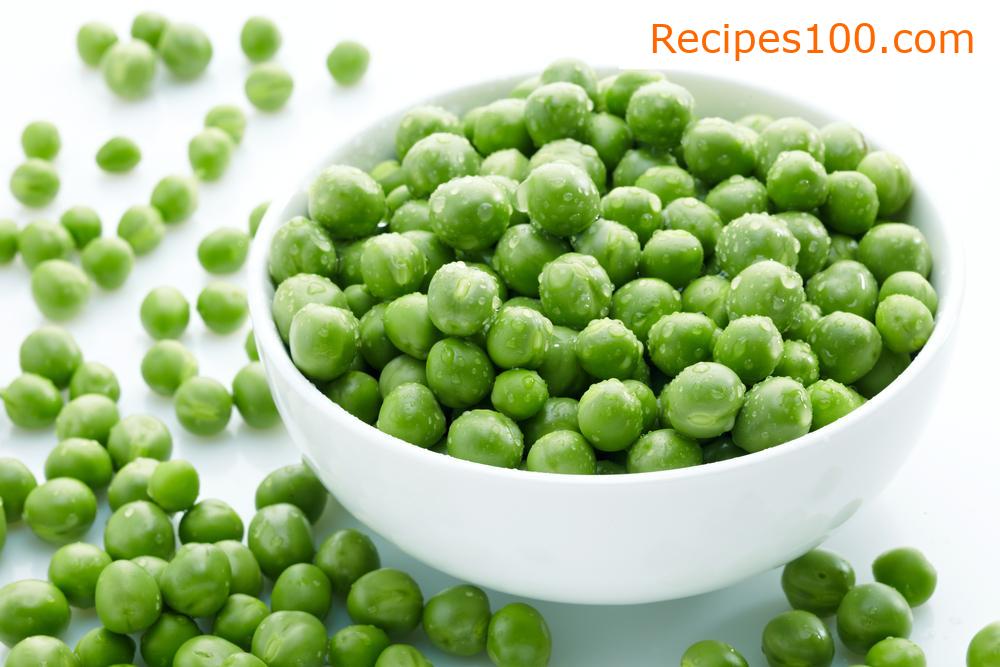 Tofu with mushrooms and peas