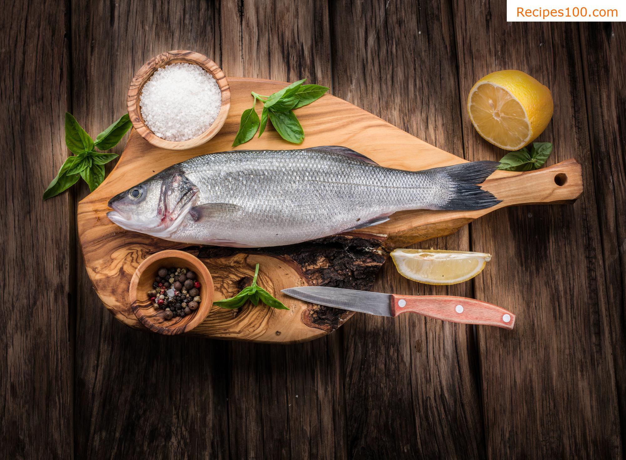Trout stuffed with mushrooms