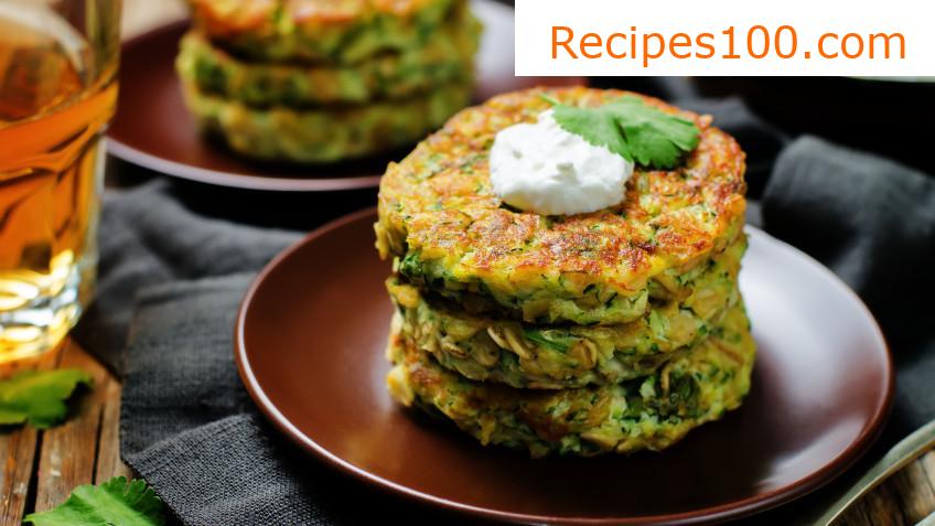 Zucchini fritters with Camembert cheese